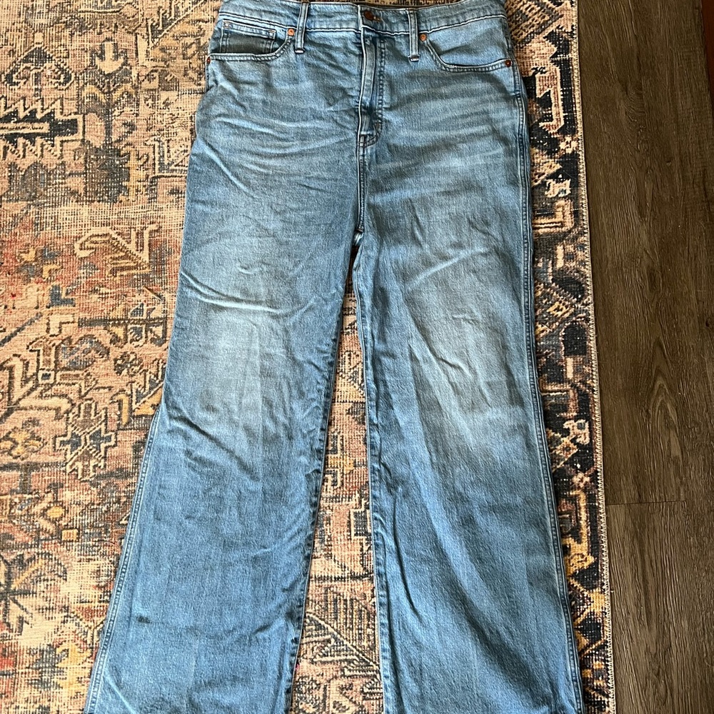 Madewell 11" high-rise flare jeans in conwell wash